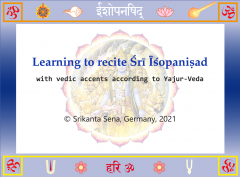 Learning to recite Sri Isopanisad (USB-stick)